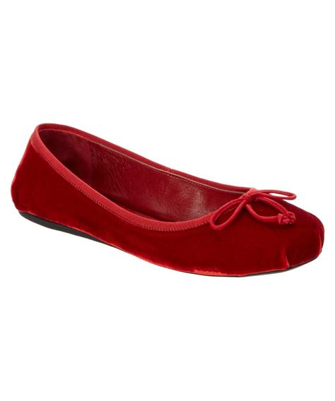 prada velvet ballerina